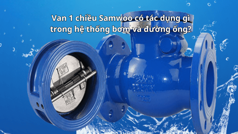 Van 1 chiều Samwoo có tác dụng gì trong hệ thống bơm và đường ống?